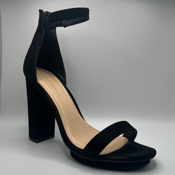 Nubuck Strappy Hardware Embellished Open Toe Heel